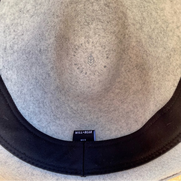 Will+Bear Gray Australian Felted Wool Fedora Hat Size Medium Unisex *Like New* - Picture 4 of 12